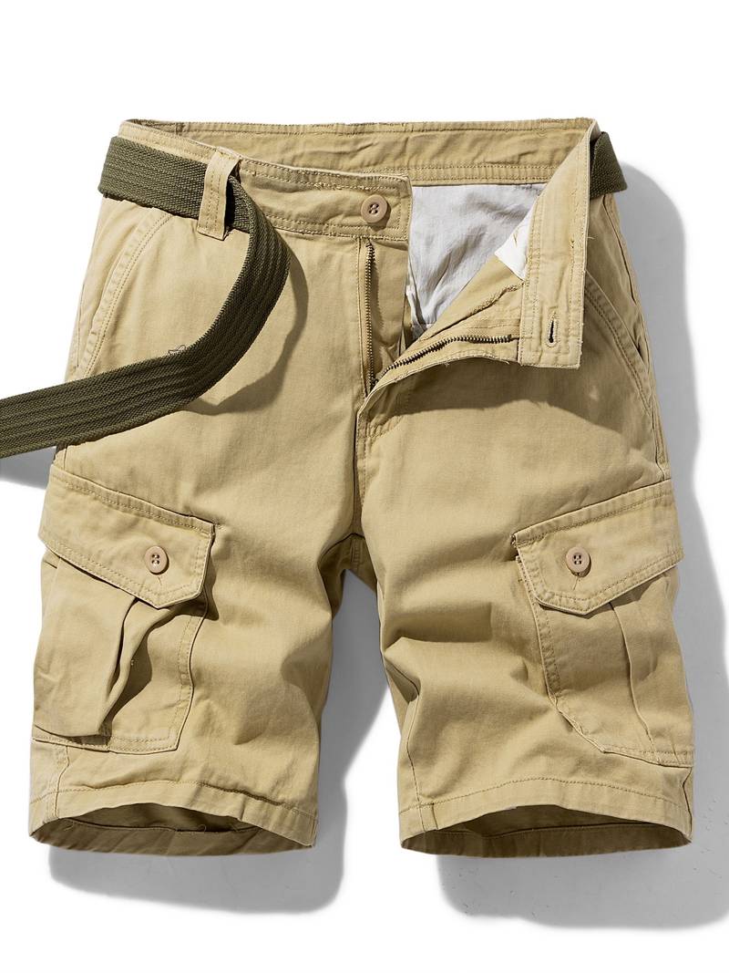Herre Cargo Shorts Let Tekstilmateriale | Afslappet Pasform Cargo Shorts | Sidelommer Til Hverdagsbrug & Fritid | Vanero