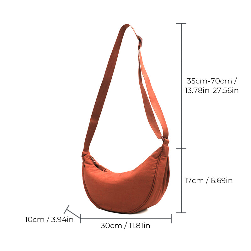 Dame Crossbody Taske i Polyester & Nylon | Justerbar Rem & Flere Lommer | Kompakt Sling Skuldertaske Til Hverdagsbrug | Vanero
