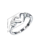 I Love You Forever Legering Konstruktion | Justerbar Ring | Graveret Tekstdesign til Hverdagsbrug & Særlige Anledninger | Vanero