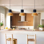 Pendellampe Med Farveblokdesign | Metal Loftlampe Med E27 Fatning | Indendørs Belysning | Vanero