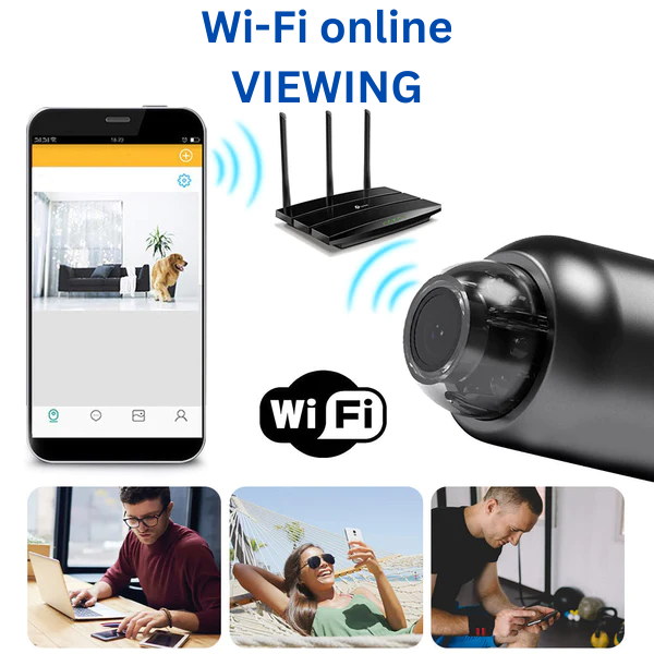 HD Mini WiFi Kamera Med 1080p Optagelse | 160 Graders Vidvinkel Transportabelt Design | Indendørs Overvågning & Fjernvisning | Vanero