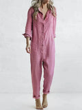 Dansk Titel Blanchet Polyesterblanding Jumpsuit | Regular Fit Heldragt | V-Udskæring med Markeret Talje til Aftenbrug | Vanero
