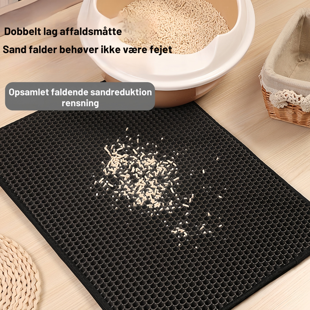 PoteTidy | Ultimativt Dobbeltlags Kattebakkeunderlag Innovativ og Pålidelig | Vanero
