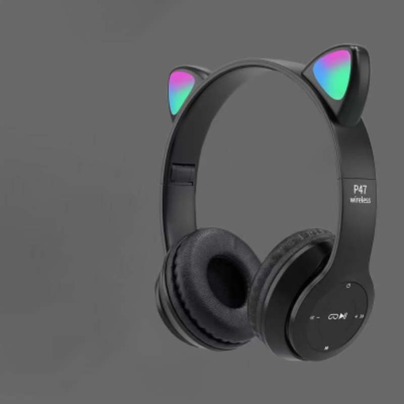 Trådløse LED Katteøre Hovedtelefoner | Bluetooth og Indbygget Mikrofonkontrol | Vanero
