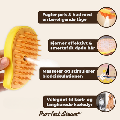 Purrfect Steam | Børste til katte l Vanero