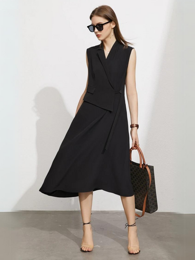 Asymmetrisk l blazer-midikjole l Vanero