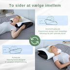 Memory Foam Pude | Sovepude Med Bomuldsblandet Betræk | Til Daglig Søvn & Hvile | Vanero