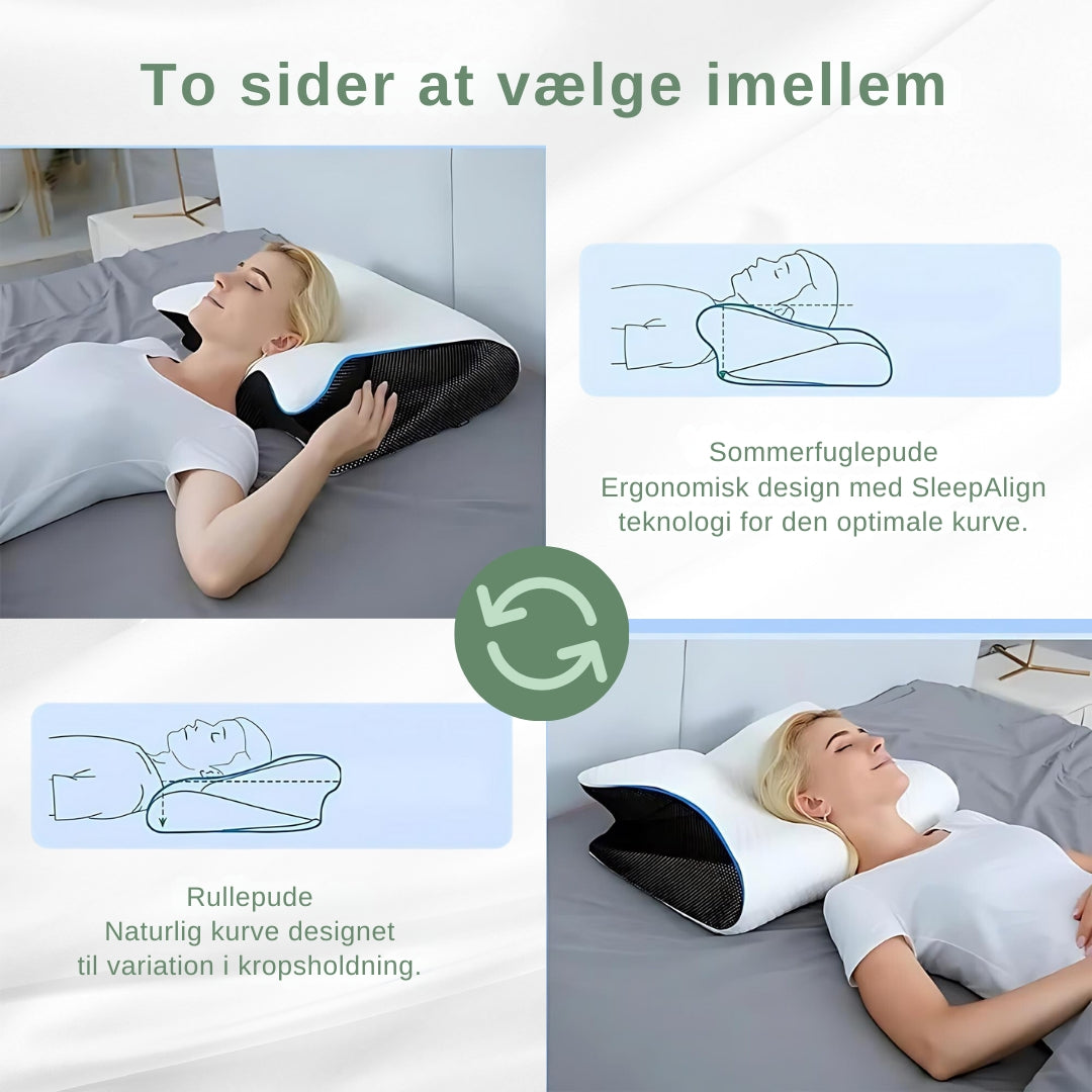 Memory Foam Pude | Sovepude Med Bomuldsblandet Betræk | Til Daglig Søvn & Hvile | Vanero