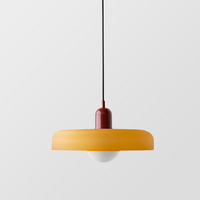 Bauhaus l Pendellampe af Farvet Glas l Vanero