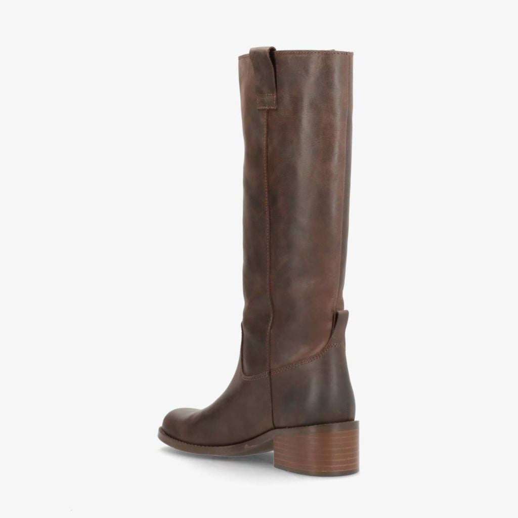Alma Skindkonstruktion | Regular Fit Lange Læderstøvler | 5 cm Hæl til Hverdagsbrug & Formelle Outfits | Vanero
