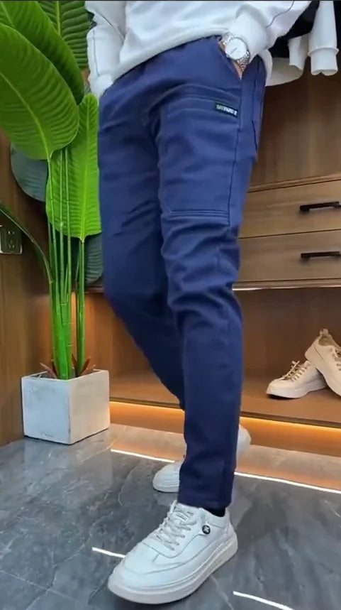Herre Cargobukser Bomuldsblanding | Skinny Fit Fritidsbukser | Flerlomme Design Til Hverdagsbrug & Fritid | Vanero