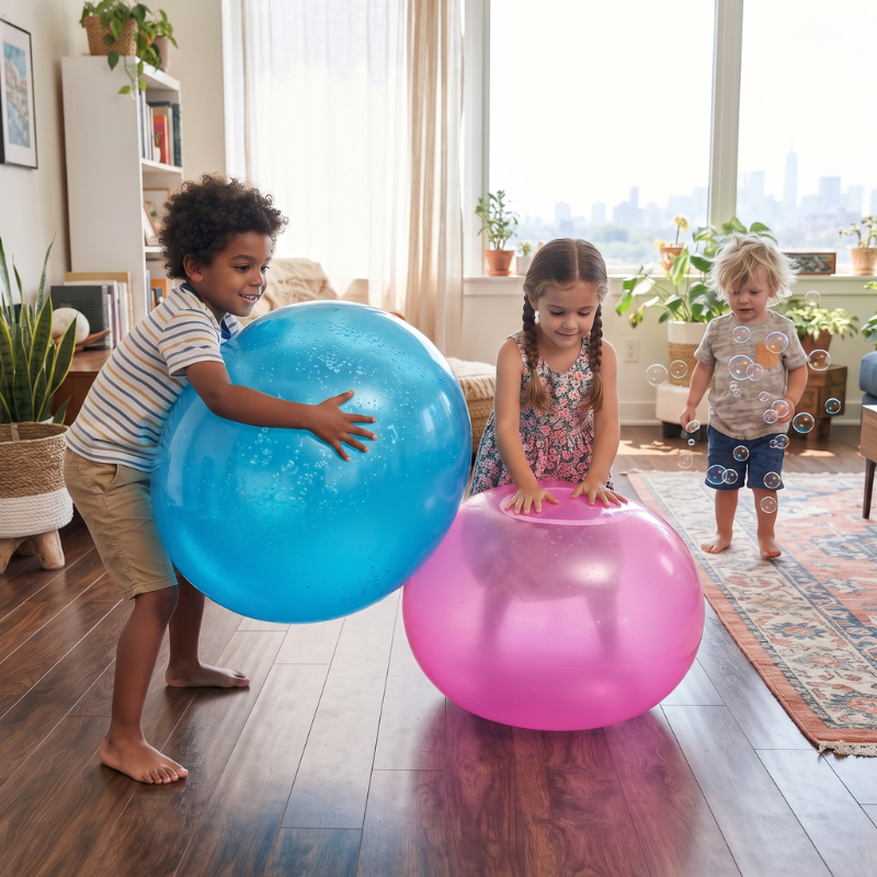 Genanvendelig Bubble Ball | Xpandium-Materiale & Selvforseglende Design | Vandfyldbar Legebold Til Indendørs & Udendørs Brug | Vanero
