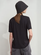 Dame V-Hals Bluse Polyesterblanding | Relaxed Fit Langærmet Top | Justerbar Snøring Til Hverdag & Arbejde | Vanero