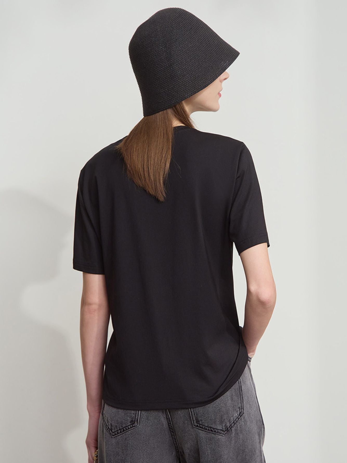 Dame V-Hals Bluse Polyesterblanding | Relaxed Fit Langærmet Top | Justerbar Snøring Til Hverdag & Arbejde | Vanero