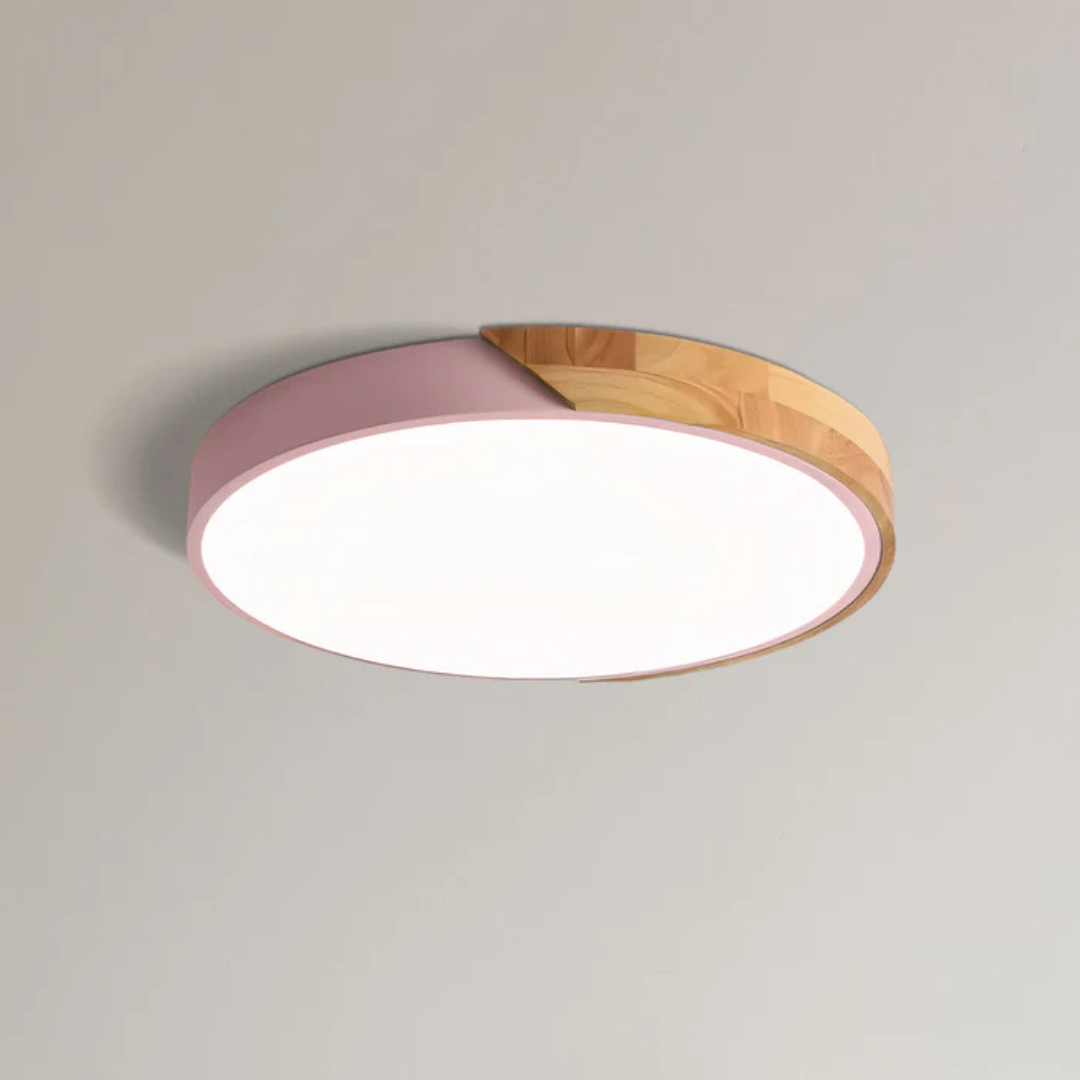 Delos | Scandinavisk Træ LED Plafondlampe med Energieffektiv Belysning | Vanero