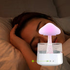Luftfugter | Regnsky Luftfugter Med Duftdiffuser Og 7-Farvet LED-Lys | Justerbar Tåge Og Timer | Vanero