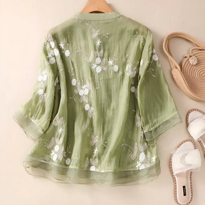 Emma l Let og Elegant Bomuldsbluse l Vanero