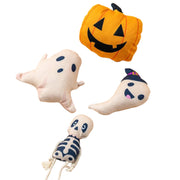 Halloween Kattelegetøj med Katteurt | Kranieformet Plyschdesign | Interaktivt Legetøj Til Indendørs Leg & Sæsonbrug | Vanero