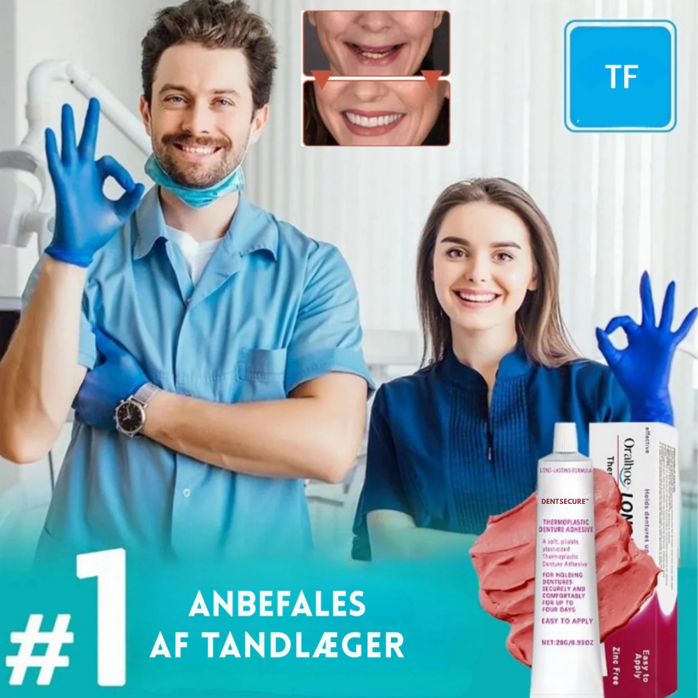 DentSecure Klæbemiddel l Den termoplastiske proteseklæber, der holder dine tænder fast i 4 dage uden at svigte l Vanero