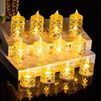 CandleGlow | Flammesløse Krystal LED Lys | Vanero