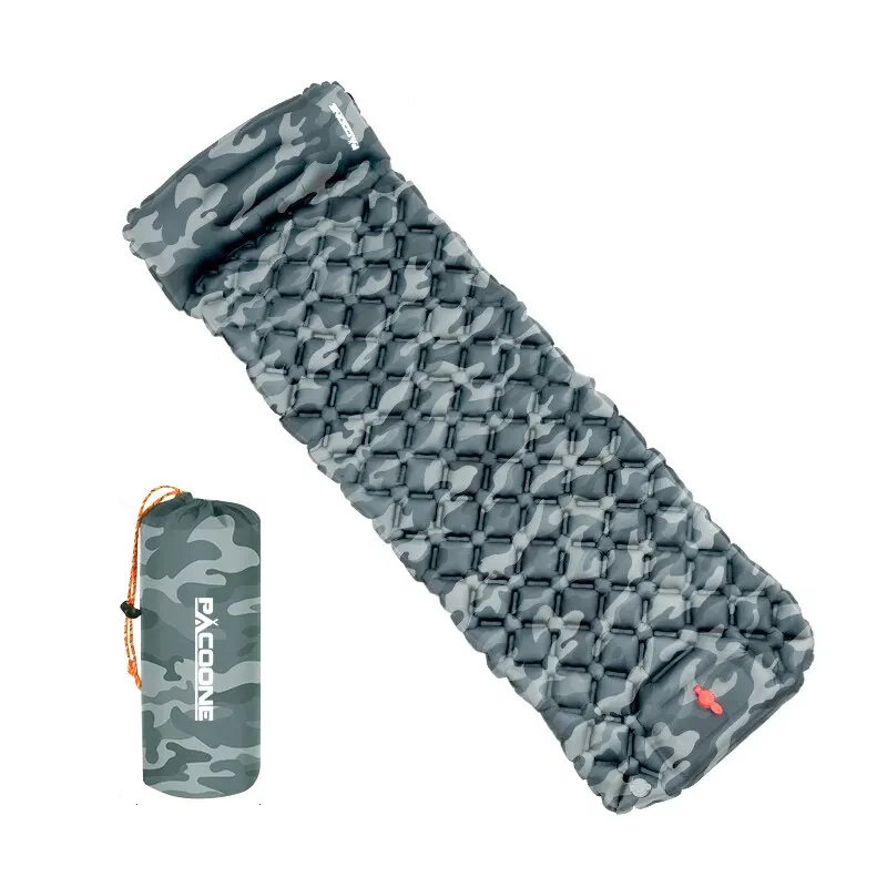 Quick Mattress | Udendørs camping oppustelig madras med pude - indbygget oppustelig pumpe l Vanero