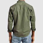 Jimmy Bomuldsblanding | Regular & Slim Fit Skjorte | Langærmet Design med Knaplukning til Hverdagsbrug & Business Casual | Vanero