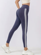 Ivy Elastisk Tekstilmateriale | Slim Fit Yoga Bukser | Højtaljet Design Med Sidelinjer til Træning & Hverdagsbrug | Vanero