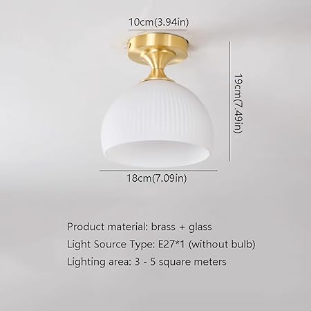 Moderne l loftslampe i mælkehvidt glas l Vanero