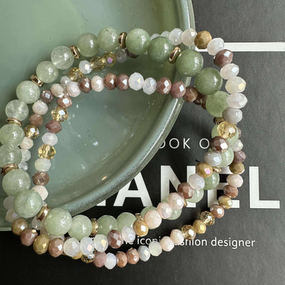 Armbånd Luna Jade Green | Sæt Med 3 Stk | Vanero