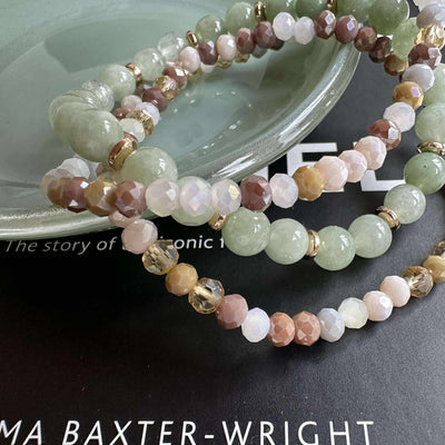 Armbånd Luna Jade Green | Sæt Med 3 Stk | Vanero