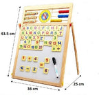 Læringstavle Træramme | Magnetisk Whiteboard og Kridttavle | Dobbeltsidet Aktivitetstavle | Vanero