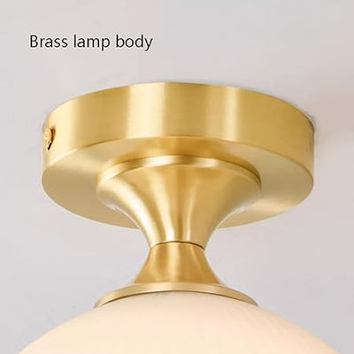 Moderne l loftslampe i mælkehvidt glas l Vanero