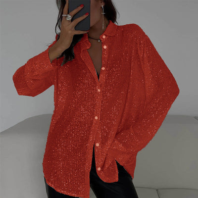 Caroline l Oversized pailletter med knapper l Vanero