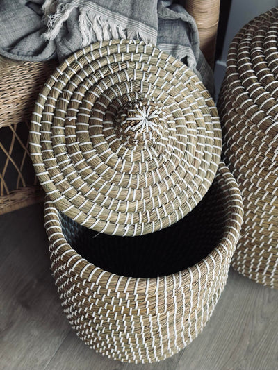 Kurve med Låg i Søgræs | Sæt med 2 Stk | Vanero