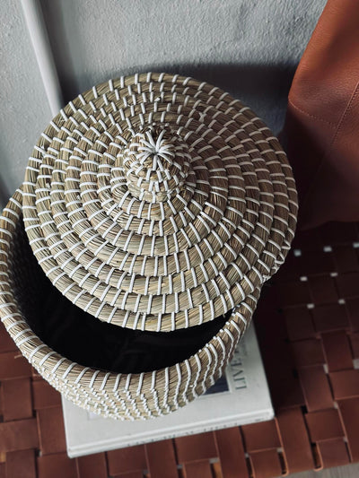 Kurve med Låg i Søgræs | Sæt med 2 Stk | Vanero