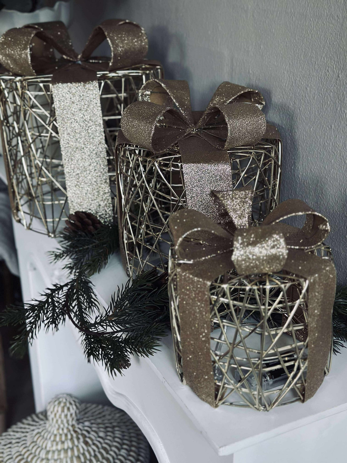 Julegaver med Led Lys | 3 Stk | Vanero