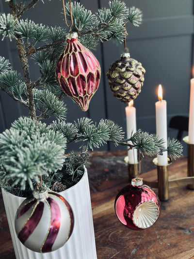 Julekugler i Glas | Pakke med 4 Stk | Vanero