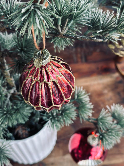 Julekugler i Glas | Pakke med 4 Stk | Vanero