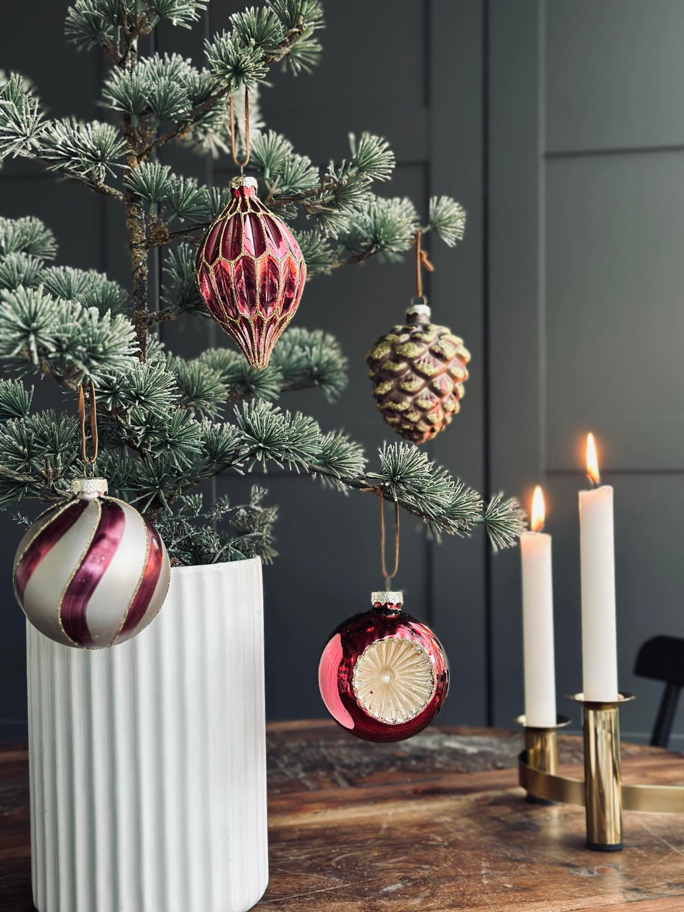 Julekugler i Glas | Pakke med 4 Stk | Vanero