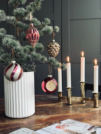 Julekugler i Glas | Pakke med 4 Stk | Vanero