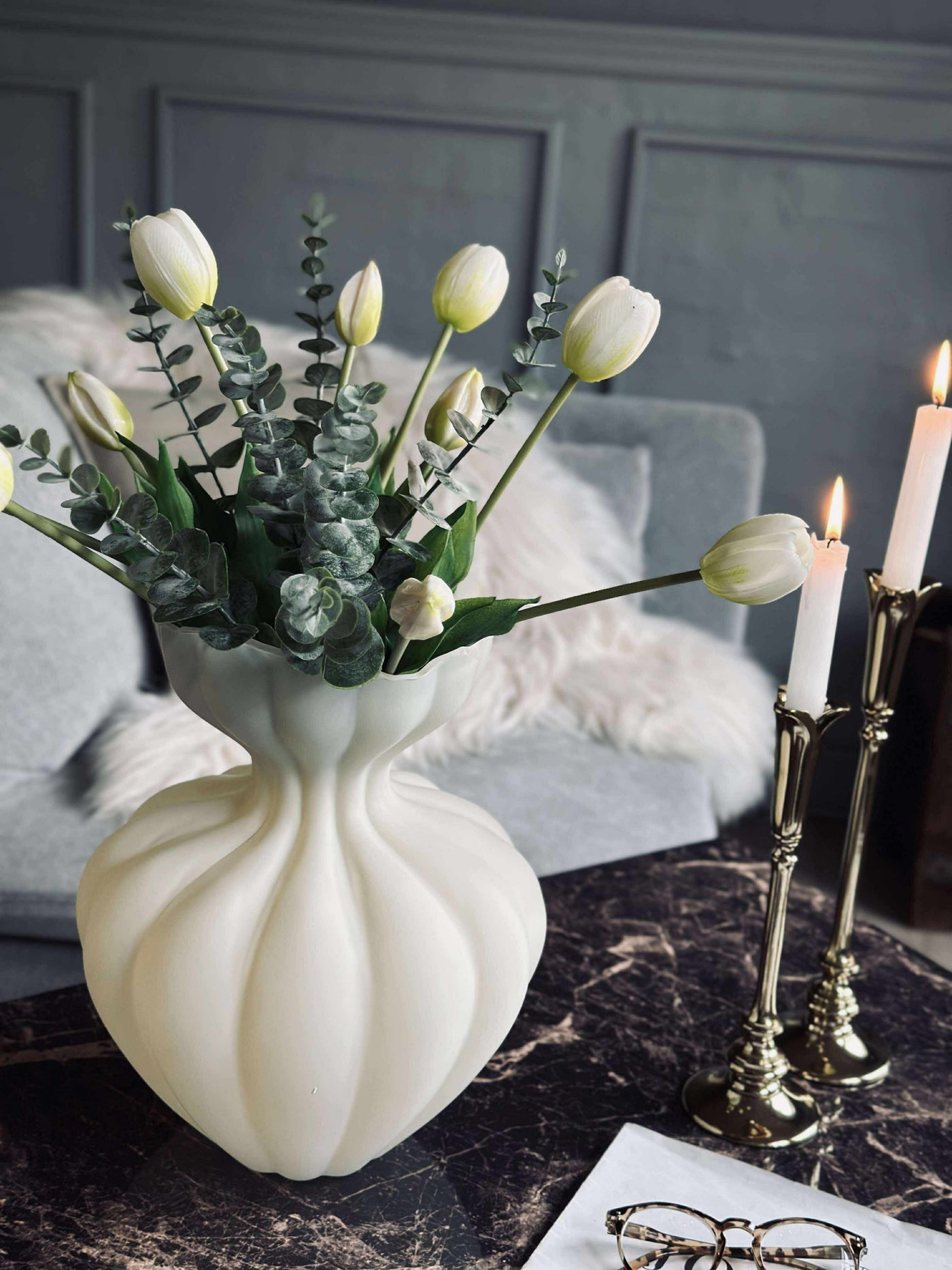 Siena | Vase i Mat Glas – 32 cm | Vanero