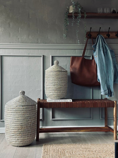 Kurve med Låg i Søgræs | Sæt med 2 Stk | Vanero