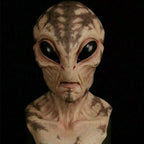 Alien Helhoved Maske Latex & Silikone | Håndmalet Kostumemaske | Til Halloween & Cosplay | Vanero