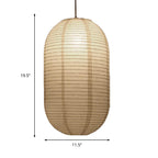 Papir Pendellampe | Lanterneinspireret Loftlampe | Diffust Indendørs Lys | Vanero