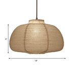 Papir Pendellampe | Lanterneinspireret Loftlampe | Diffust Indendørs Lys | Vanero
