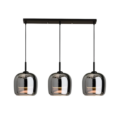 Nordisk l pendellampe i sort glas l Vanero