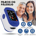 Fingertip Pulsoximeter | SpO₂- & Pulsmåling Med Display | Bærbar Én-Knaps Måleenhed | Vanero
