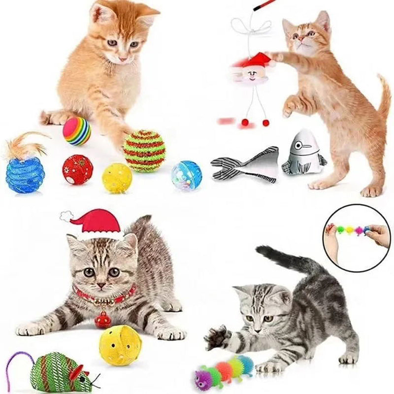 Adventskalender | 24 Kattelegetøjsoverraskelser | Jule Nedtælling til Katte Sæsonaktivitet | Vanero