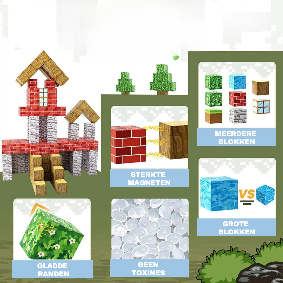 MagnoBlocks | Magnetiske Byggeklodser til Kreativ Leg | Vanero