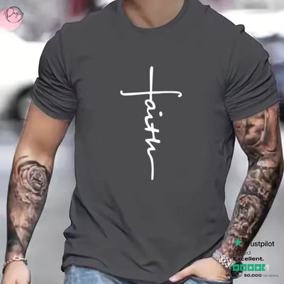 FaithCross | Minimalistisk & Komfortabel Tro-Tee til Mænd | Vanero